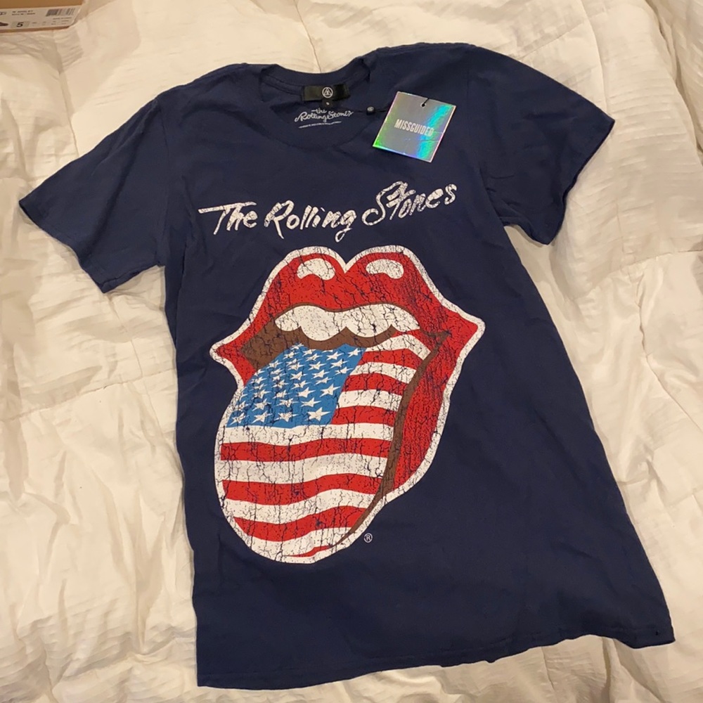 Missguided Rolling Stones tee New!! Size Small